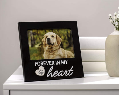 You Left Pawprints on My Heart Pet Keepsake Picture Frame for Dog or Cat Photo Frame 4x6 Photo Insert