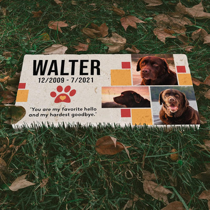 Colorful Custom Limestone Pet Burial Marker | Choose from 4 Styles