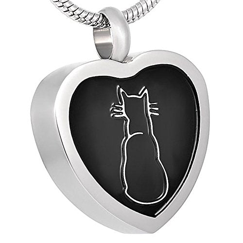 Cat in Heart Keepsake Pet Urn Pendant
