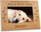 "You Left Paw Prints Forever in Our Hearts" Customized Pet Memory Picture Frame Rustic Alder Wood