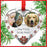 Double Picture Pet Ornament - Paw Prints on My Heart - 2 Pack