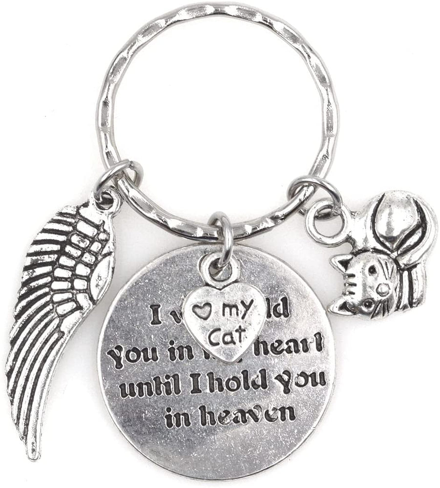 Pet Memorial Sympathy Loss of Loved One Kitty Cat Keychain