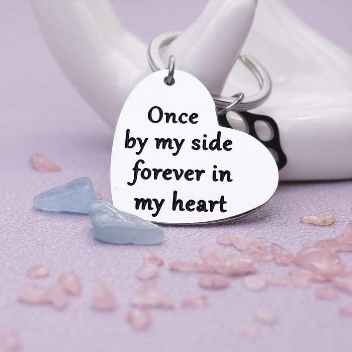 Personalized dog memorial keychain, dog loss sympathy gift, forever in my  heart