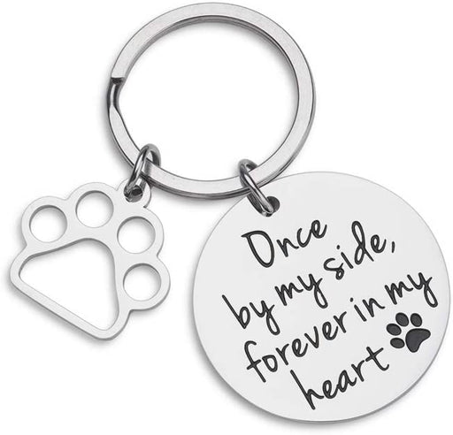 Pet Memorial Keychain - Once by my side Forever in my heart