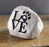 Engraved  Love and a Paw Print in a Heavy Little Rock - Sympathy Gift