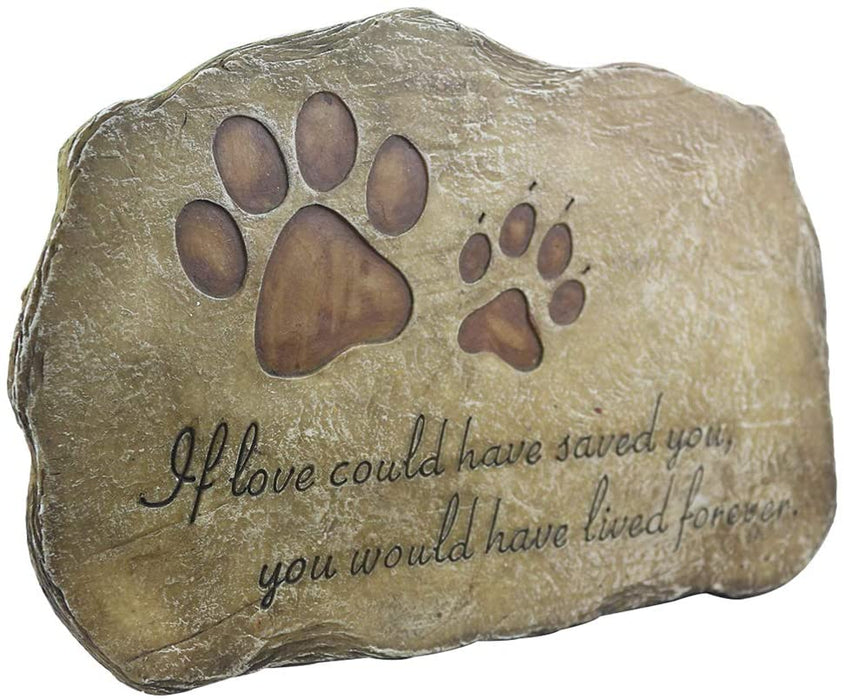 Personalized Forever Pet Memorial, Customized Indoor/Outdoor Resin Garden Stone