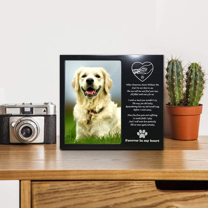 "Forever In My Heart" Pet Memorial Personalized Metal Picture Frame