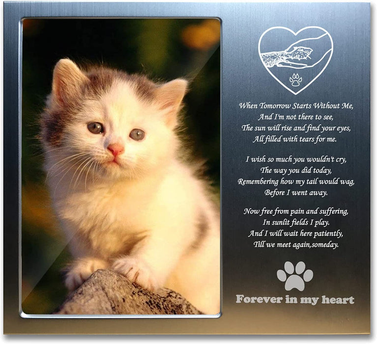 Pet Memorial Personalized Metal Picture Frame - 4x6