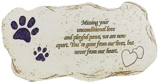 Shinning Pawprints Pet Memorial Stone Hand-Printed Pet Garden Stone Grave Markers - Pet Memory Shop