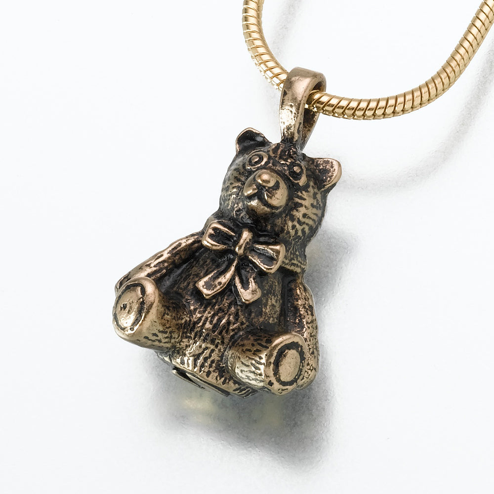 Amazon.com: Vietguild Teddy Bear Silver Pewter Charm Necklace Pendant  Jewelry : Clothing, Shoes & Jewelry