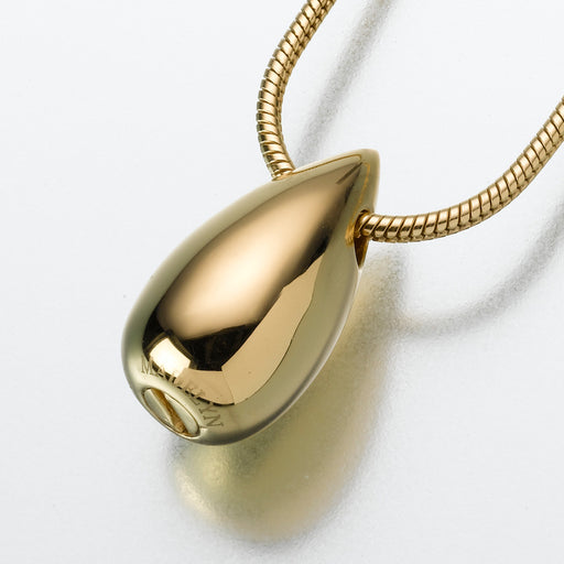 Gallant Clover Teardrop Platinum Necklace - Perfect Memorials