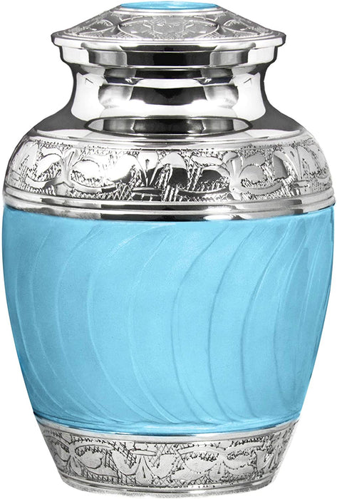 Hugs and Kisses Brass Cremation Urn (Blue or Pink) — Pet Memory Shop
