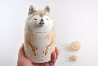 Artist Hand-Painted Custom Dog Urn (Hand Painting Urn to Match Your Pet)