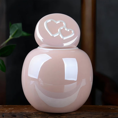 Pink Pet Paw Porcelain Ceramic Urn