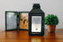 Pet Memorial Pawprint Left Metal Lantern, Black