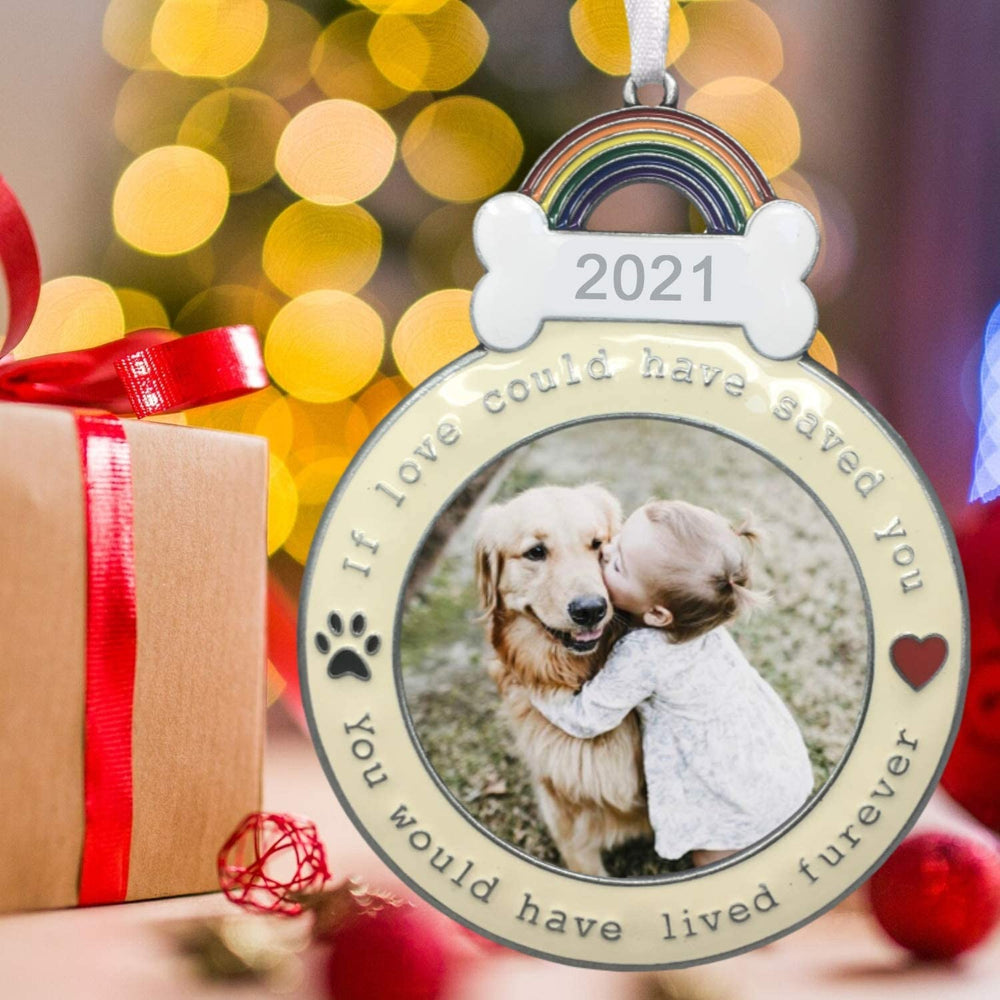 Pet Memorial Ornament - 2023 Dated Christmas Keepsake Picture