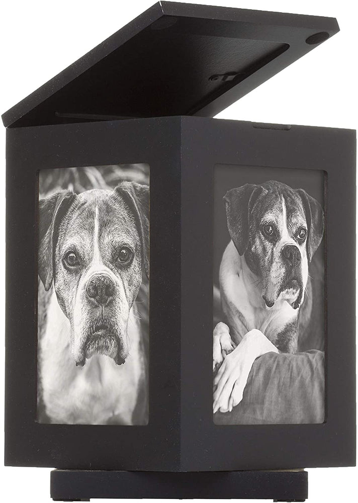 Pet Memorial Photo Cube Rotating Personalized Memory Box Keepsake Urn