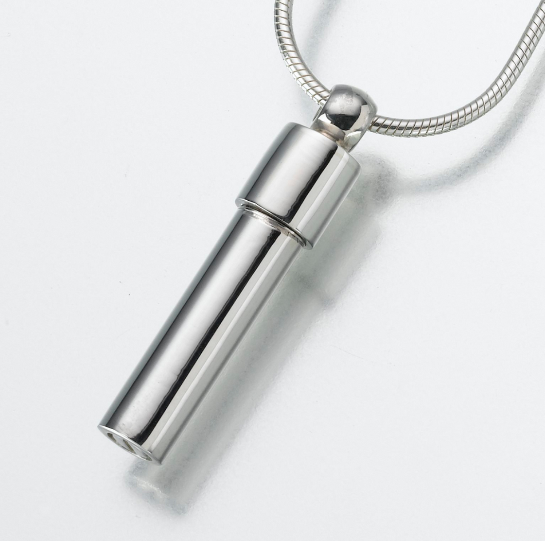 Double Chamber Cylinder Keepsake Urn Pendant - Pet Memorial Jewelry for ...