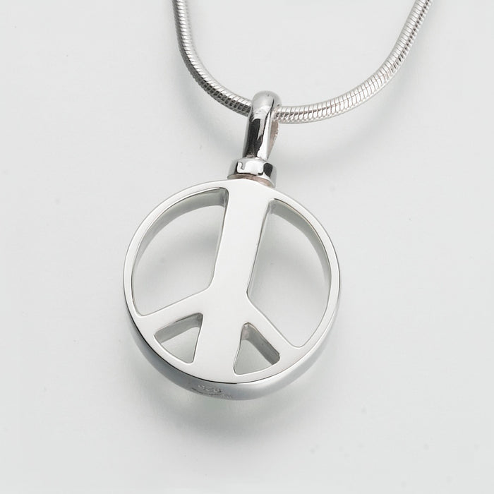 Silver Teardrop Peace Sign Necklace – erinknightdesigns