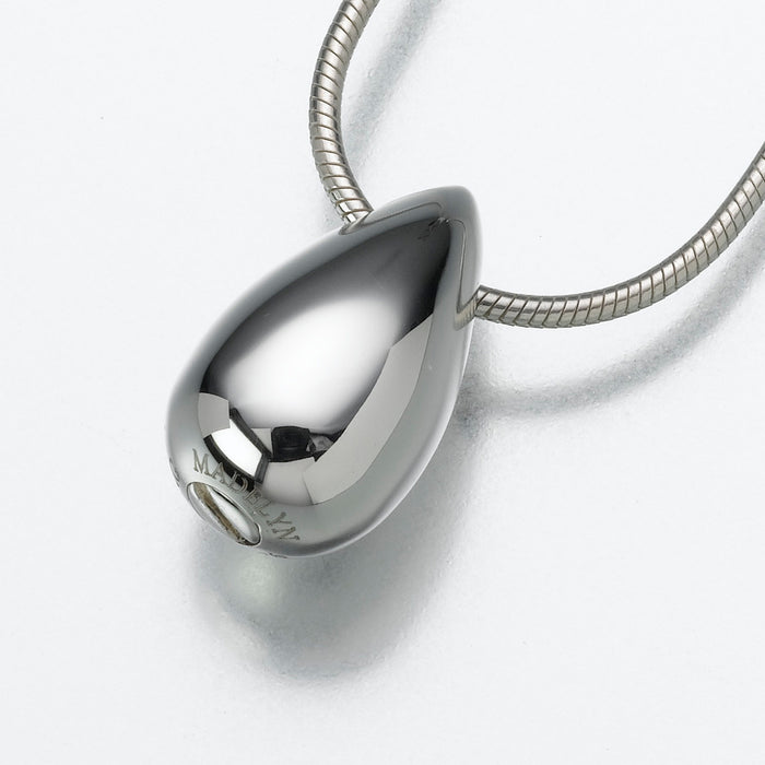 Slide Teardrop Pendant Keepsake Urn