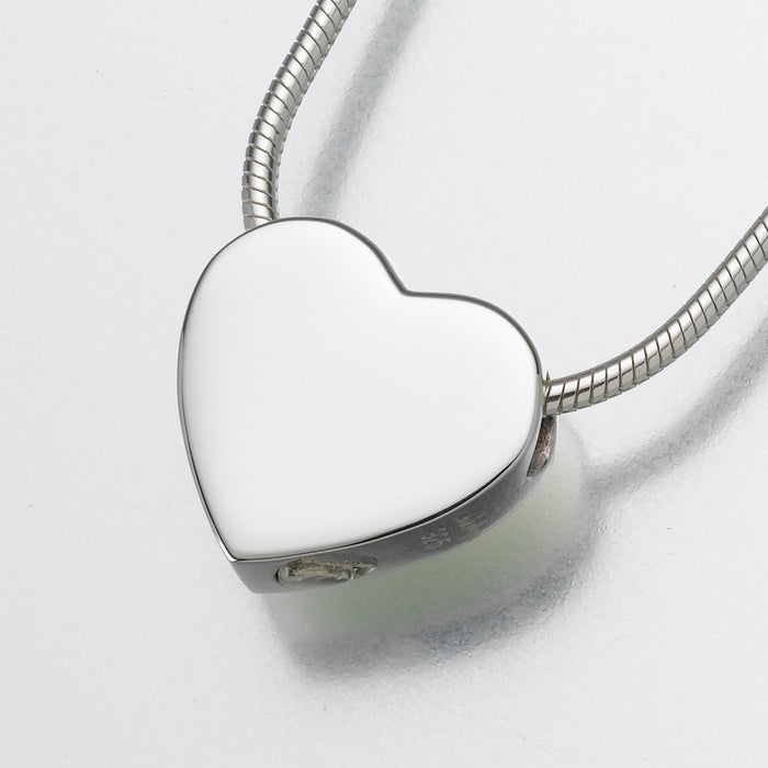 Small Heart Slide Pendant Keepsake Urn - Pet Memory Shop