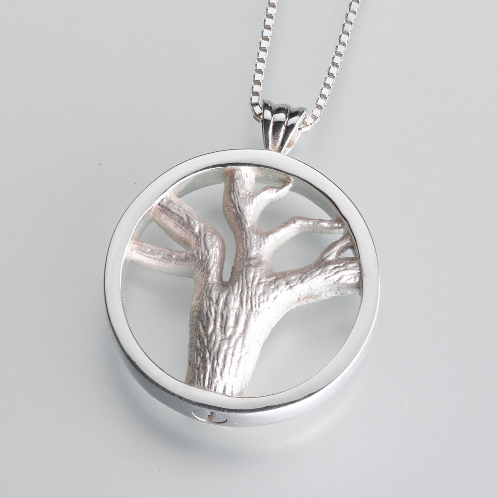 Sterling Silver Tree of Life Pendant or Necklace With Engraved 