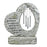 Heart Shaped Dog Memorial Stone with Wind Chime